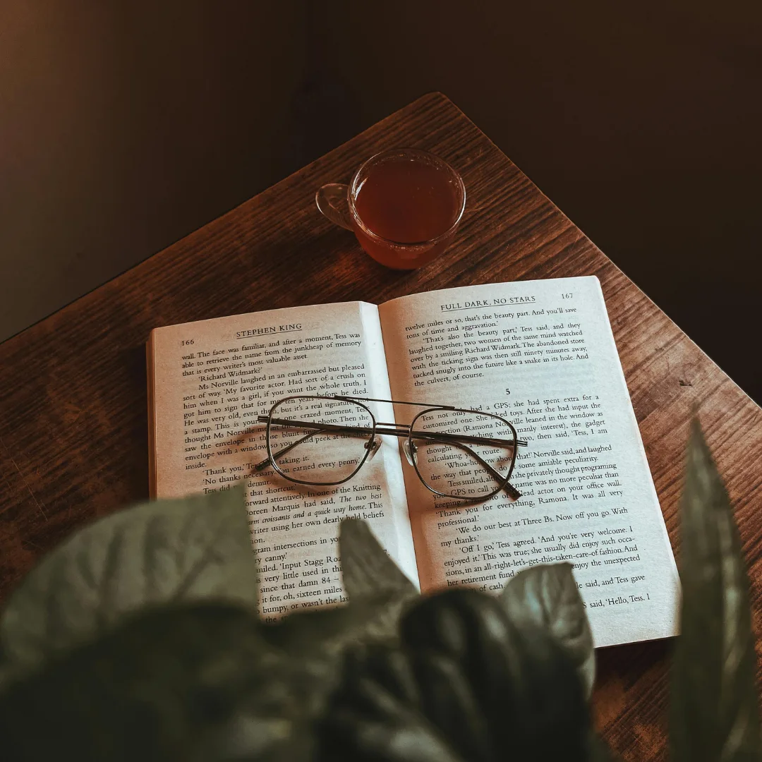 Open book with warm light